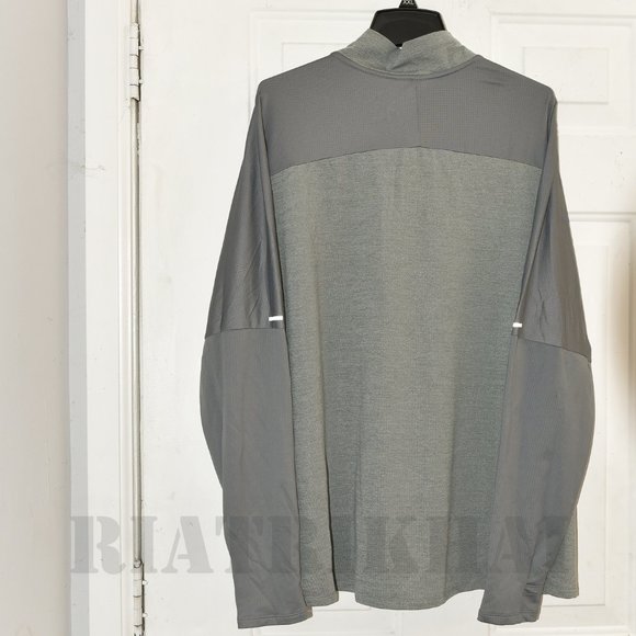 GREY NWT Men's Half (1/2)Zip Running Top Dri-Fit Nike with Thumb holes - Picture 5 of 7